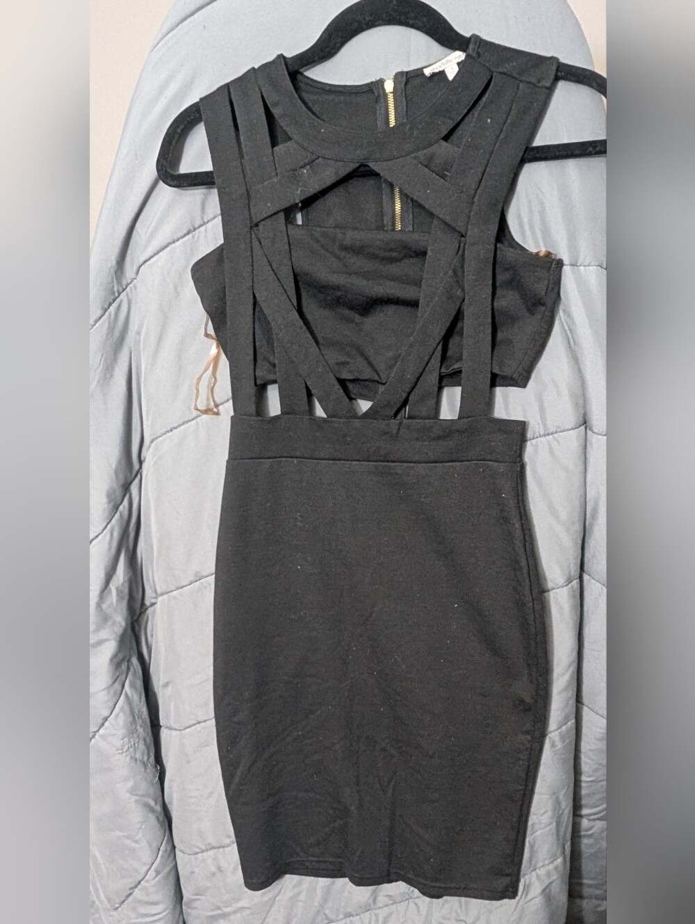 Charlotte Russe Black Strappy Backless Bodycon Dress